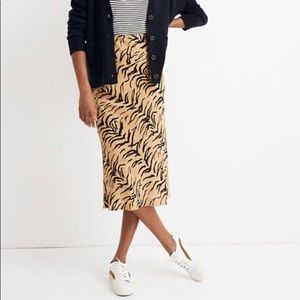 Madewell Tiger Striped Midi Skirt